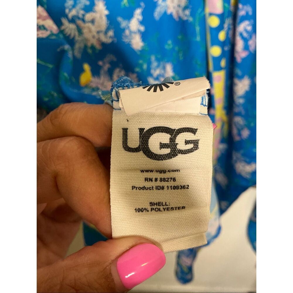 Ugg Satin Floral PJ Set | Blue in XL - Picture 7 of 7